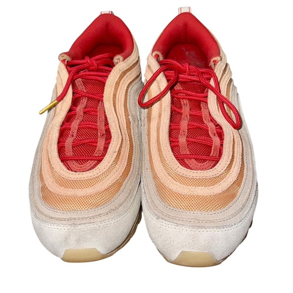 NIKE AIRMAX 97 SISTERHOOD CHALK CASHMERE/ORANGE CHALK-RATTAN WMNS 11 - Picture 2 of 7